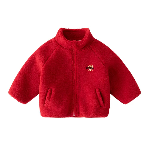 Демисезонный флисовый детский пуховик для мальчиков