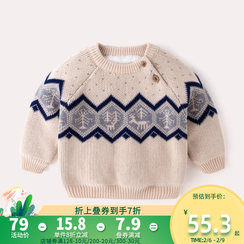 Baby sweater winter plus boy warm coat for winter clothes baby thicker coat girl knitting jersey