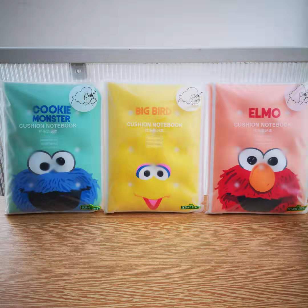 miniso name Genesis Sesame Street Pillow Notebook students nap Girl online Red Same-style Multifunction-Taobao