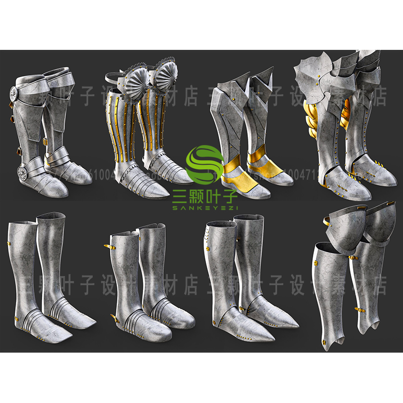 Medieval Style Knight Leg Armor 3D Basic Model 20 Styles Fbx/Obj Armor Sculpting Materials for Download Medieval Style Knight Leg Armor 3D Basic Model 20 Styles Fbx/Obj Armor Sculpting Materials for Download