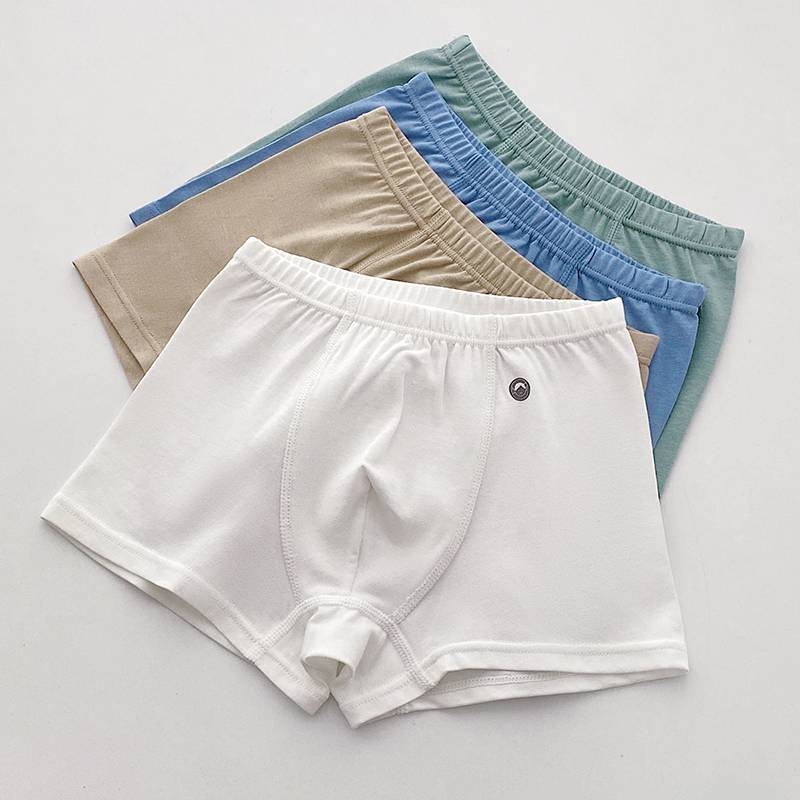[Full Quantity Inspection Products] High-End Boxer Briefs for Middle-Aged and Older Boys (Set of 4 Pairs)