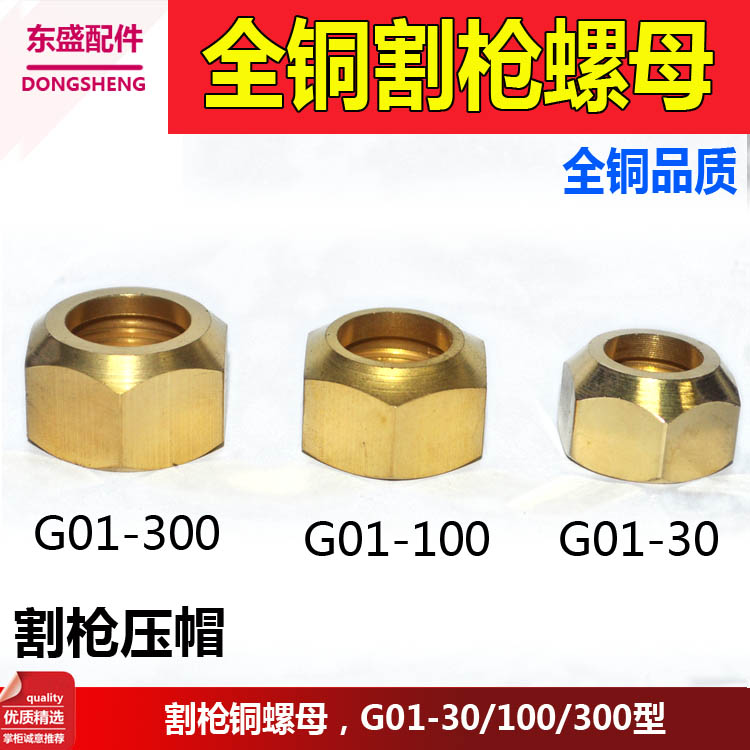 Cut gun nut pressing cap G01-30 100300 type cutting tip screw cap cutting torch copper common plus high cutting nozzle screw