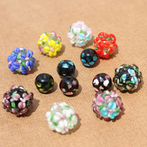 Japanese colored foil glaze scattered beads environmental protection beads handmade flowers large hole beads beaded material bracelet necklace accessories