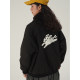 oddmaker short baseball uniform women's original design embroidered black Japanese retro casual niche jacket