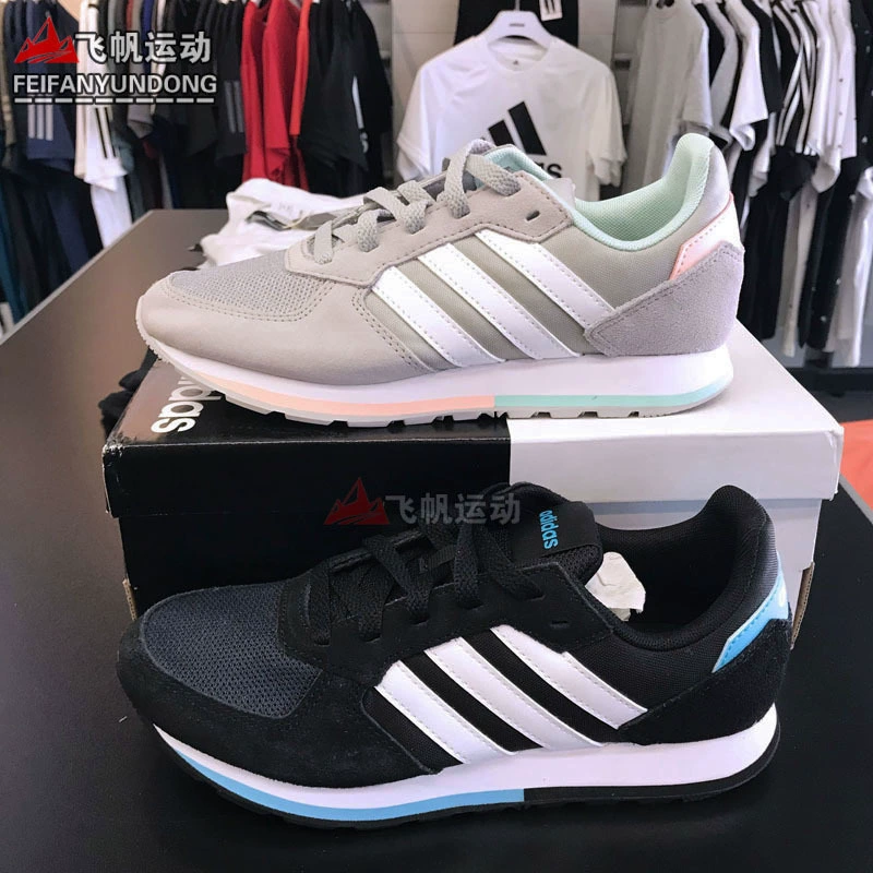 Giày Adidas neo dành cho nữ 8K mùa thu mới, nhẹ chống trơn trượt, chống mài mòn giày thường giày ban B43796 B43797 - Dép / giày thường