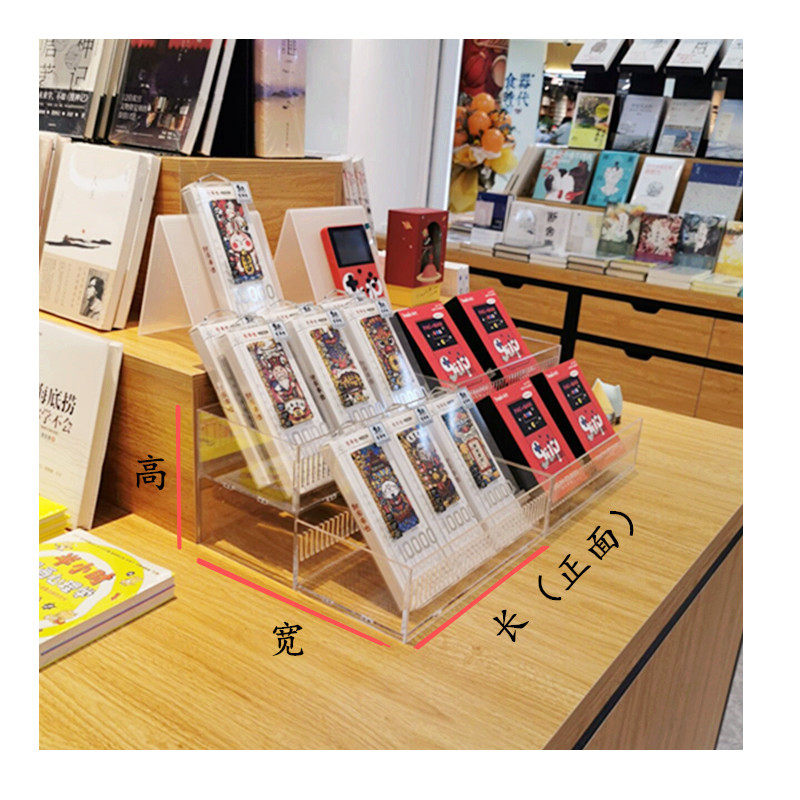Merchandise separation acrylic containing case rubber frame cabinet case tray adhesive tape This booklet mobile phone shop Show the supermarket