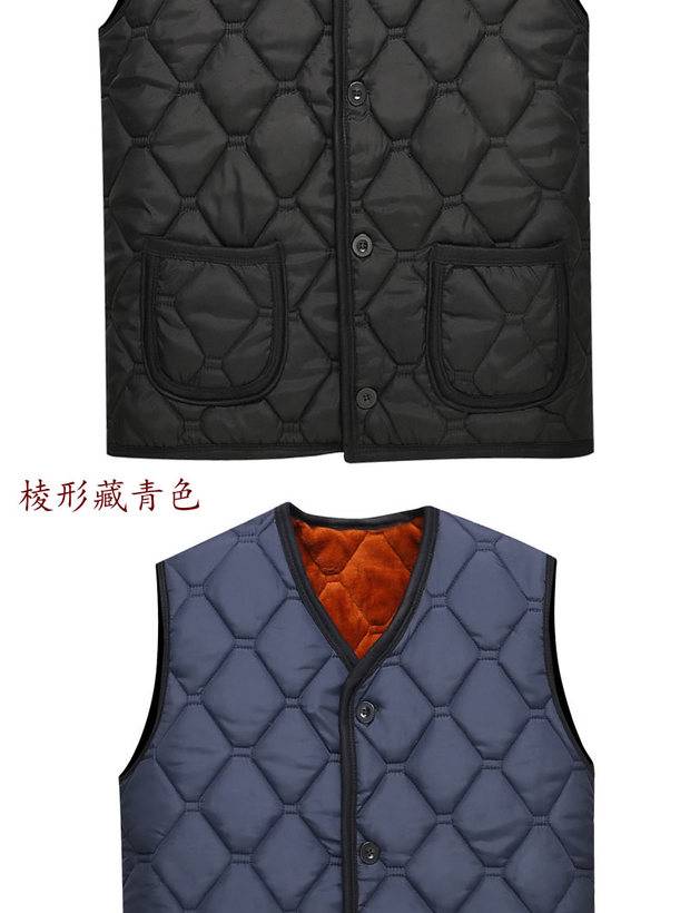 Mùa thu đông quần áo vest nam trung niên cộng với nhung dày size lớn cotton ấm áp vest trung niên vest vest bố khoác vest nam