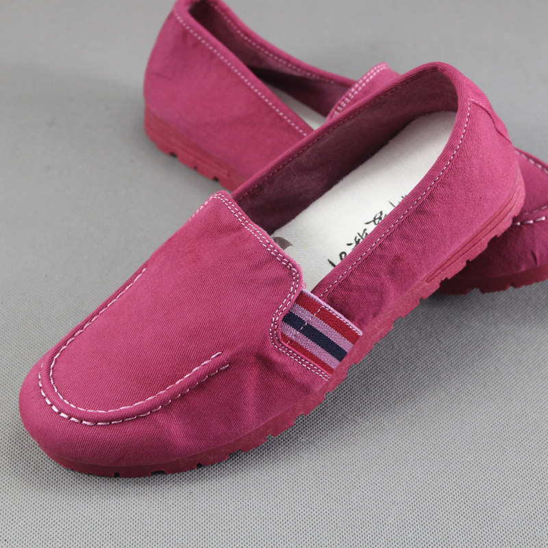 2022 old Beijing cloth shoes women's single shoes denim canvas shoes casual fashion all-match low-top shoes over-the-foot women's shoes trend