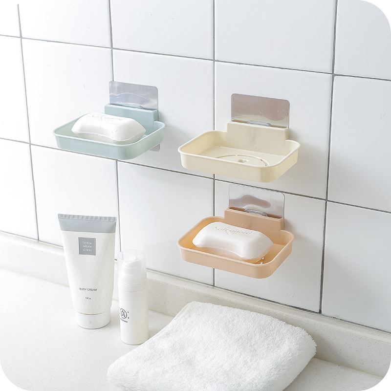 Fertilizer box sucker wall mounted creative asphalt cosmetic room free punch-suction wall student dormitory