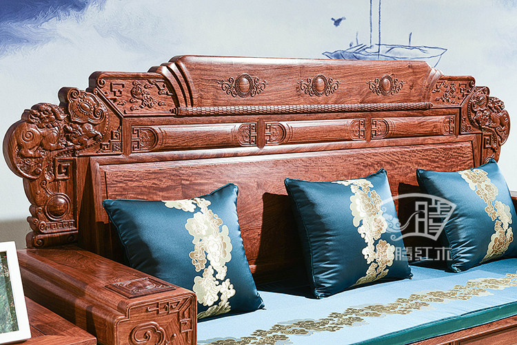 Махогани диван 晖腾刺猬紫檀红木沙发客厅中式家具全实木花梨木明清古典国标红木