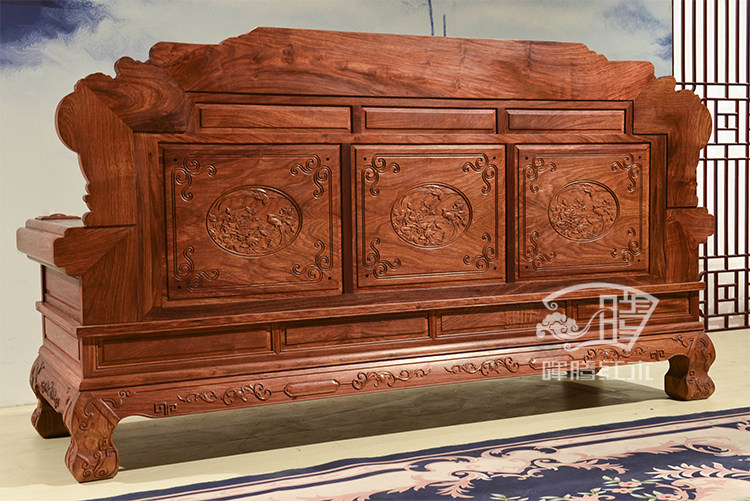Махогани диван 晖腾刺猬紫檀红木沙发客厅中式家具全实木花梨木明清古典国标红木
