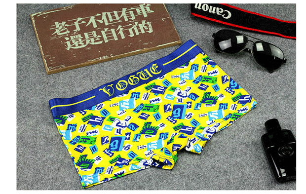 Les quần đẹp trai t băng lụa trung tính boxer vài góc hoạt hình ngụy trang xu hướng rộng bên tt giản dị kích thước lớn thoáng khí do lot nu
