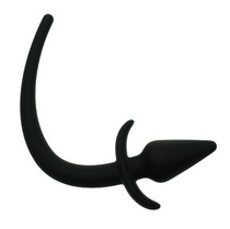 sm dog slave nu K9 silicone gel dog tail dog slave dress with spice anal plug flared adult game toy
