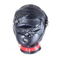 Fully enclosed hooking headgear thickened to strengthen padlock sensory deprivation play play long-term confinement ear sound insulation