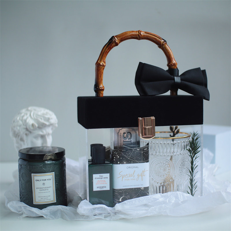 Wedding men's bridegroom accompanied by a wedding back to the high-end men's business annual conference Practical package Acrylic Gift Boxes Empty-Taobao