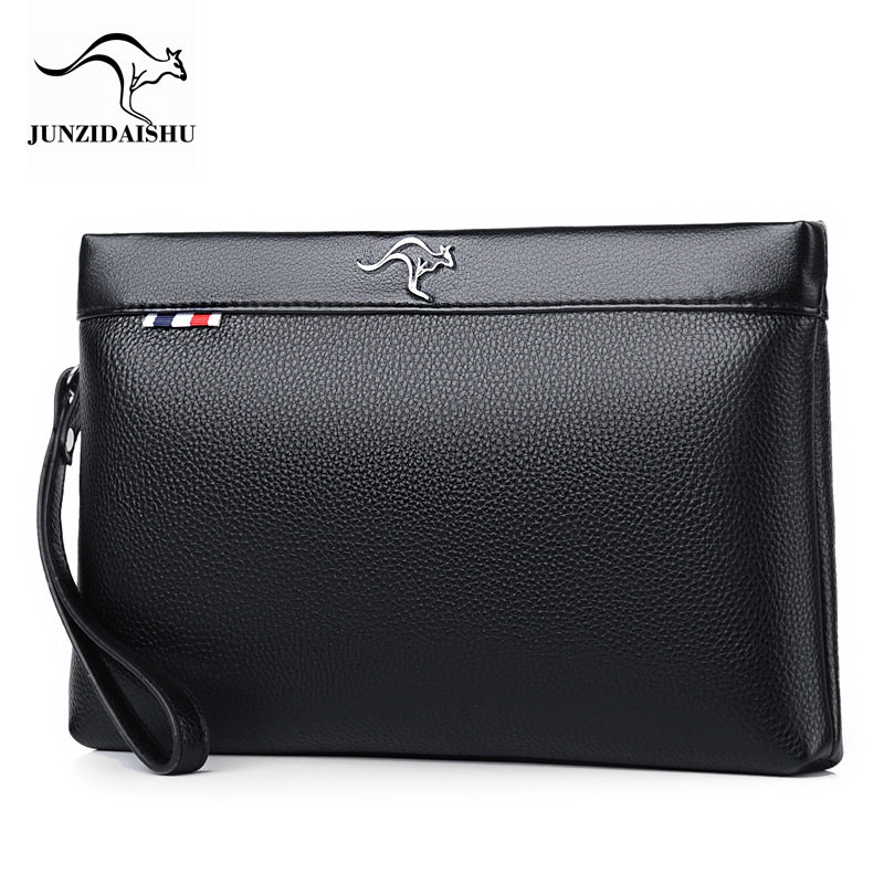 Gentleman Kangaroo Clutch Bag Men's New Fashion Large Capacity Men's Bag Casual Soft Leather Clutch Men's Leather Bag Clutch Bag
