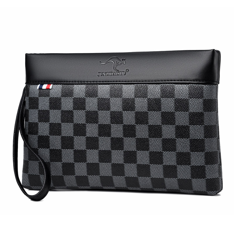 2021 new men's handbag fashion men's bag clutch bag handbag envelope bag casual clip bag trendy texture wallet