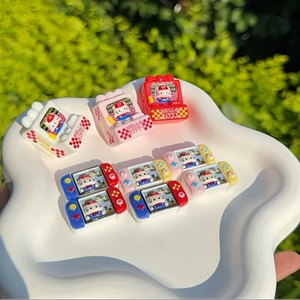 Игровая приставка, милая игра с едой с аксессуарами, аксессуар, ручка ручной работы для кукольного домика, DIY
