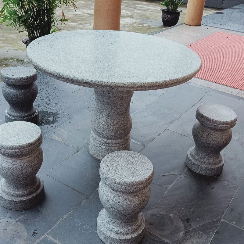 Stone Table Stone Bench Courtyard Garden Home Marble Balcony Villa table and chairs Natural granite antique Chinese style outdoor