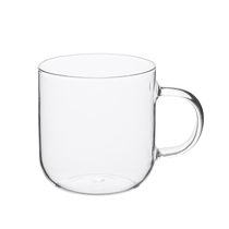Heat-resistant glass mug Simple transparent milk cup Office coffee cup Tea cup Drinking cup with handle Household
