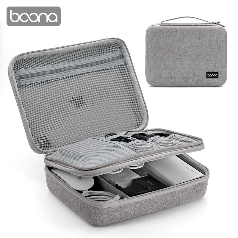 Multifunctional Digital Storage Bag, Large Double-Layer Hard Shell Power Bank, Mobile Hard Drive, Data Cable, Large-Capacity Storage Box Multifunctional Digital Storage Bag, Large Double-Layer Hard Shell Power Bank, Mobile Hard Drive, Data Cable, Large-Capacity Storage Box