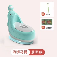 Изумрудная зеленая подушка, щетка