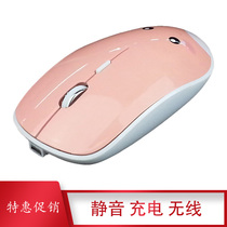Charging wireless mouse cute boys and girls mute office games laptop desktop Universal Portable silent