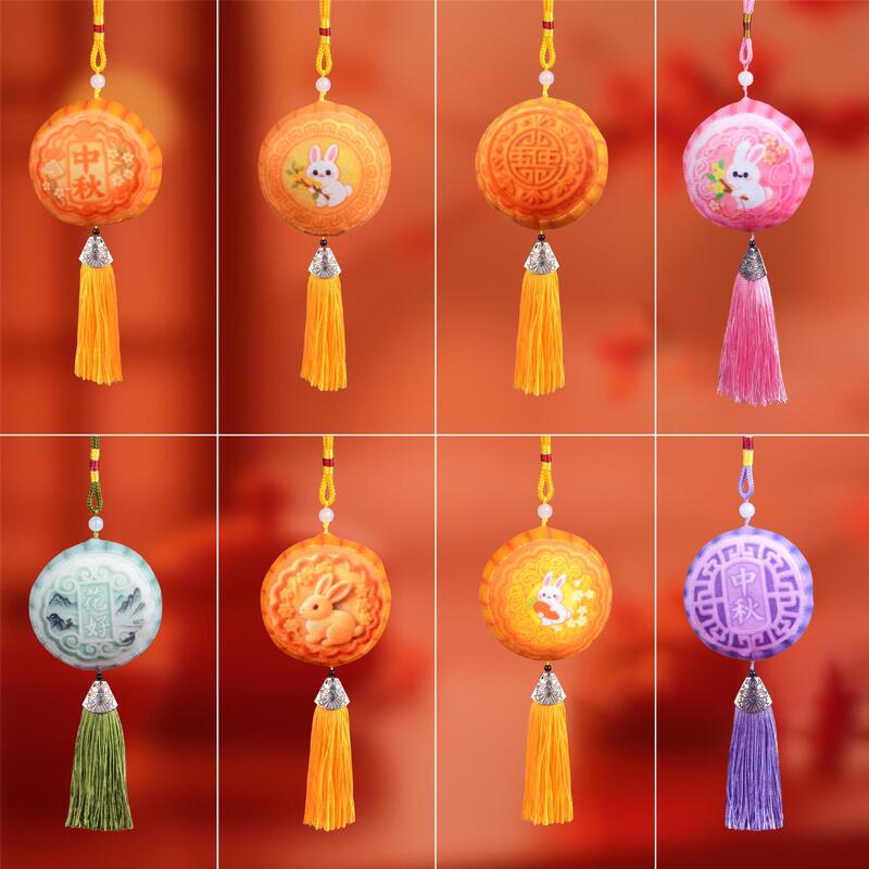 New Mid-Autumn Festival Mooncake Pendant, Creative Mid-Autumn Gift Keychain, Portable Car Fragrance Sachet Hanging Ornament