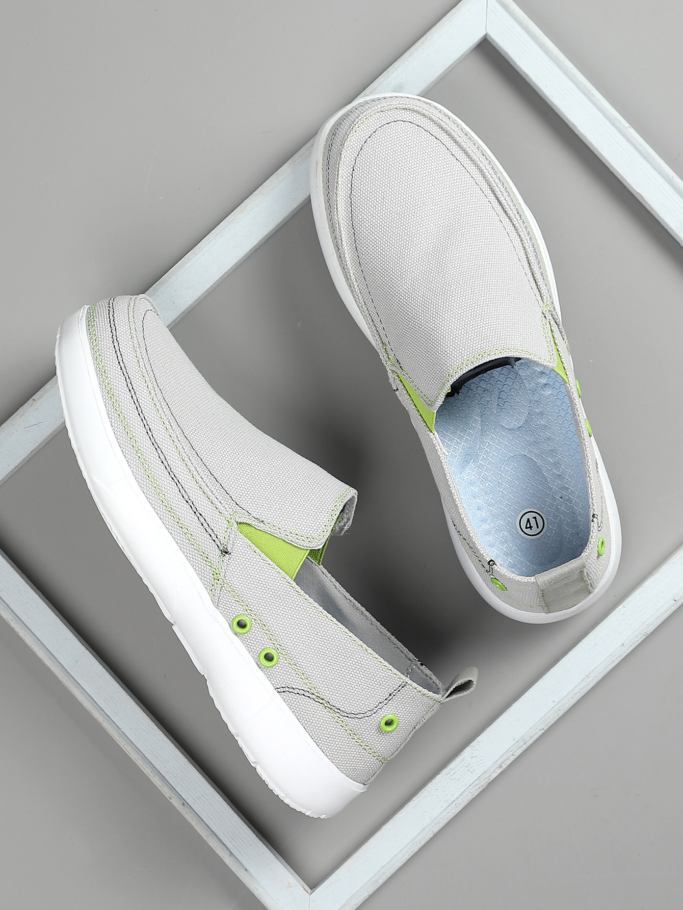 Men's Breathable Lightweight Canvas Slip-on Walking Shoes_voghion.com