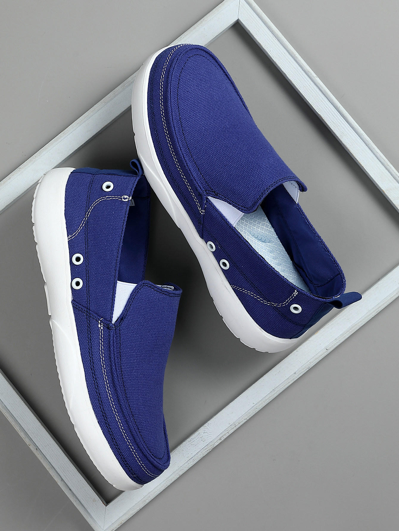 Men's Breathable Lightweight Canvas Slip-on Walking Shoes_voghion.com