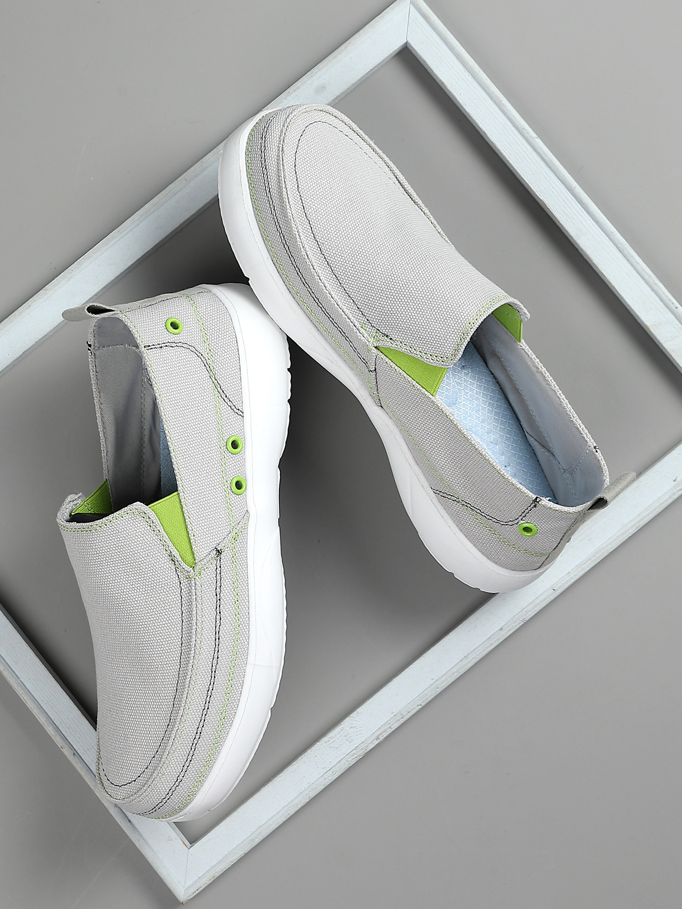Men's Breathable Lightweight Canvas Slip-on Walking Shoes_voghion.com