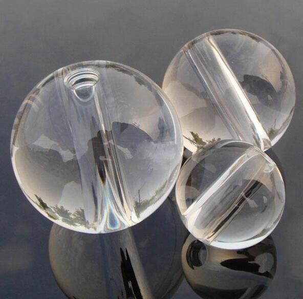 Various specifications perforated glass ball transparent water crystal ball engineering decorative ball bead curtain accessories 18 20 25 25 30 mm