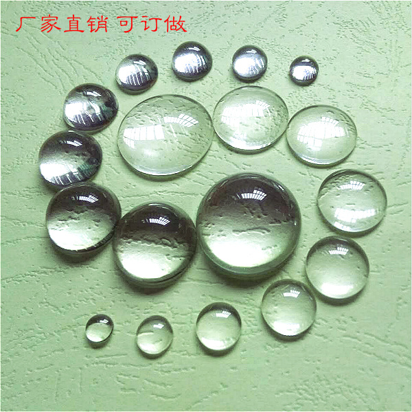 Crystal Glass Time Gem Patch DIY Ornament Accessories Positive Round Hemisphere Fridge Patch Transparent White
