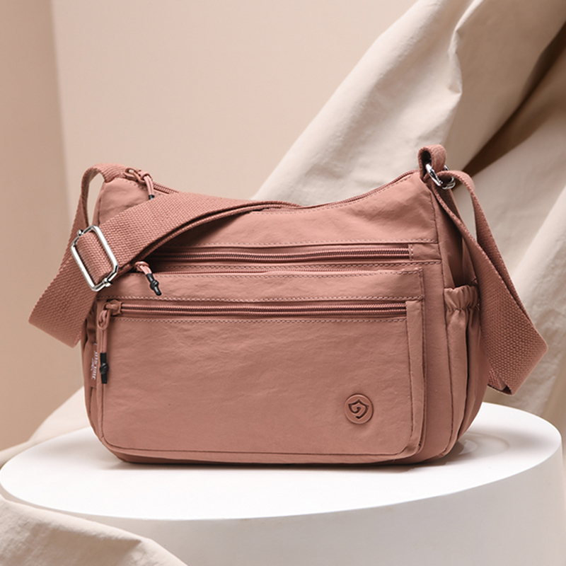 Jielanshi 2025 Popular Large-Capacity Mommy Bag Lightweight Travel Shoulder Crossbody Women's Bag Oxford Cloth Casual Bag