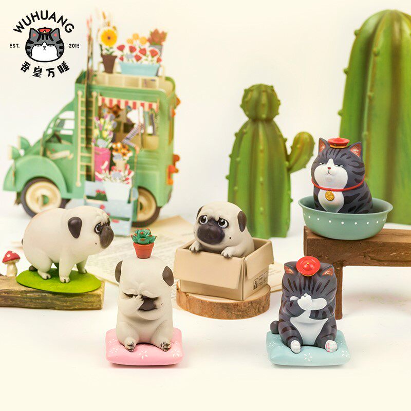 Genuine WuHuang Wan Sleep Third Bullet 4th Generation Blind Box Table Ornament Wuhuang Bazaar Black Car Birthday Gift Doll