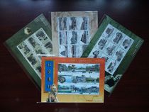 Very fine Beijing Hutong Garden City Gate Temple Stamp Tax Ticket Small All Zhang Package 4 Engraving Prints