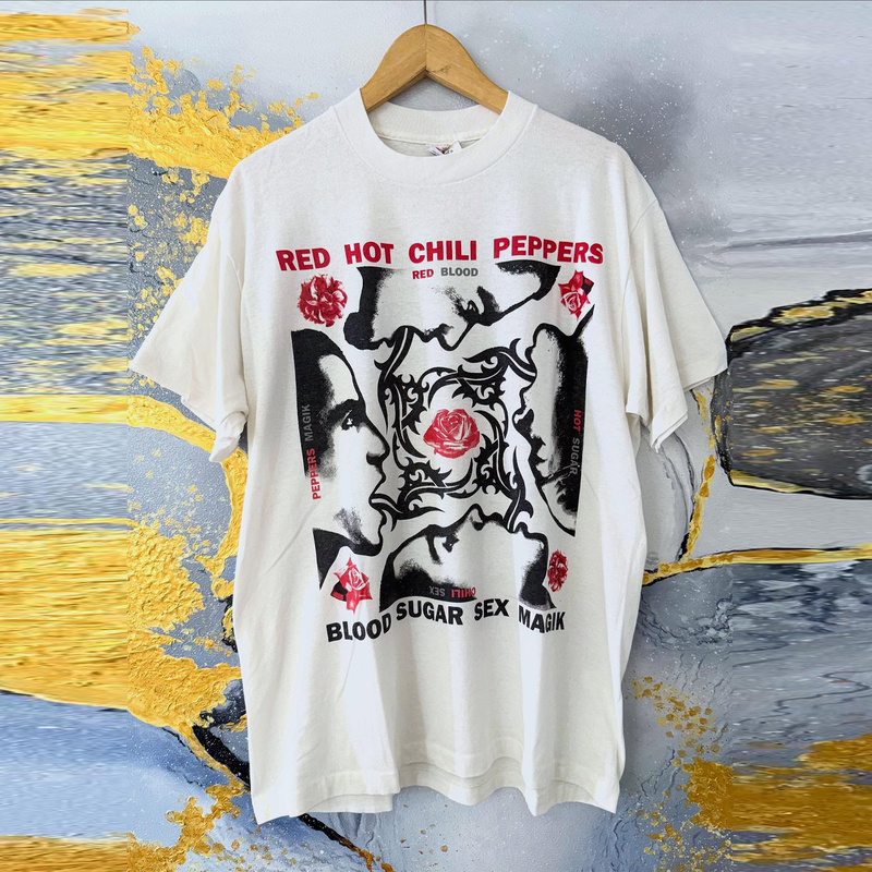 Red Hot Chili Peppers College-Style American Retro Pop Art Short-Sleeved T-Shirt