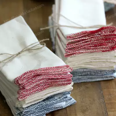 Fan home household kitchen cotton linen rag table housework cleaning water absorption do not lose hair dishwashing cloth does not stain oil