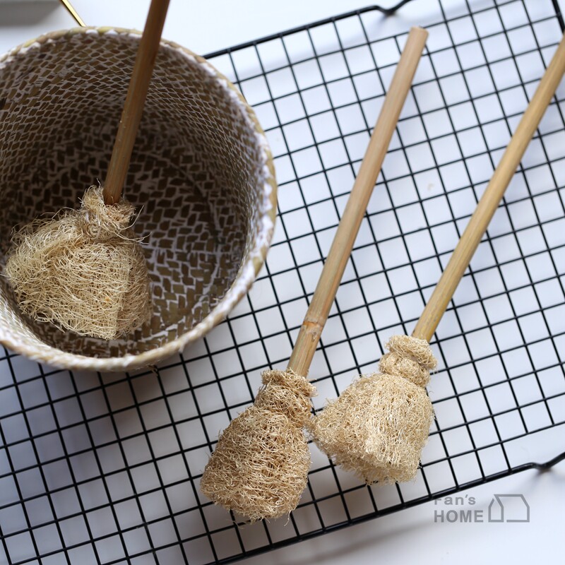 Fan home simple long handle loofah sponge wash cup brush glass thermos bottle cleaning rinse cup artifact