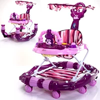 Baby Walker Đa năng Rollover Có thể gập lại Nam Bé gái 7-18 tháng Đẩy tay trẻ em xe đẩy ngồi cho bé