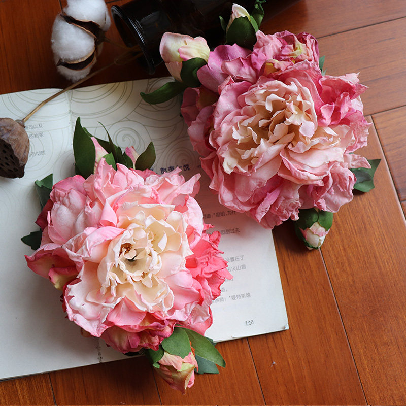 Oversize 20 cm Han clothes Silk Flower Hair Clip Ancient Dress Don Wind National Wind Peony head decorated with ancient wind flowers and pressing hair after it