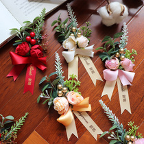  Wedding supplies Brides wrist flower Mori European style lapel flower Wedding Bridesmaid Sister Group corsage Best man groom brooch