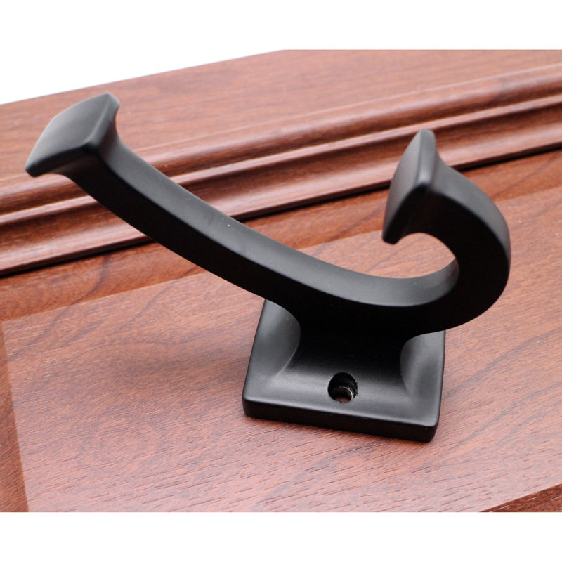 Black hanging hook American hook Entrance single shoe cabinet Clothes row hook Single hook Wall wall wardrobe coat hook
