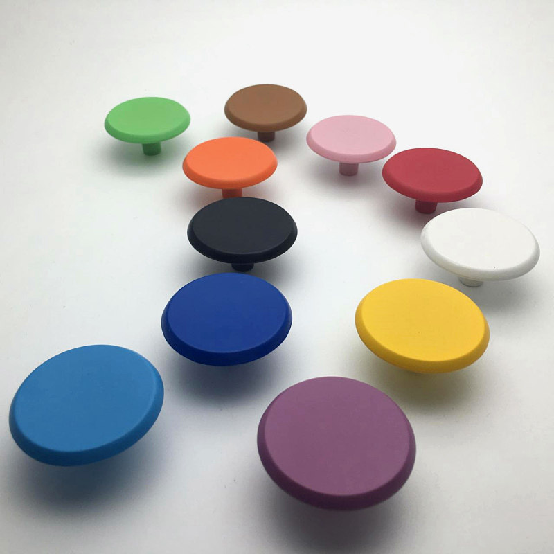 Colour round single-hole handle zinc alloy modern minimalist overall cabinet door handle wardrobe shoe cabinet drawers cabinet door handle