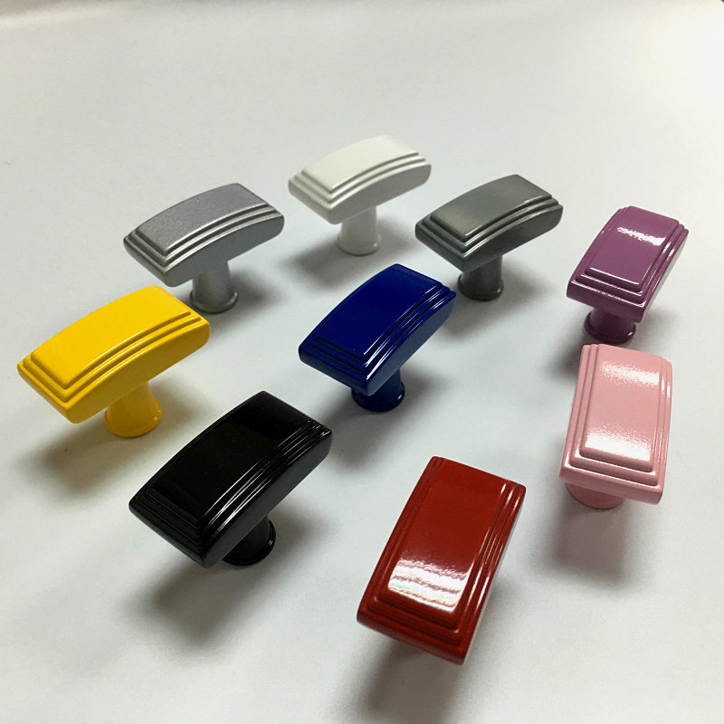 Creative color handle Zinc alloy modern simple door handle Cabinet handle Wardrobe shoe cabinet drawer single hole handle