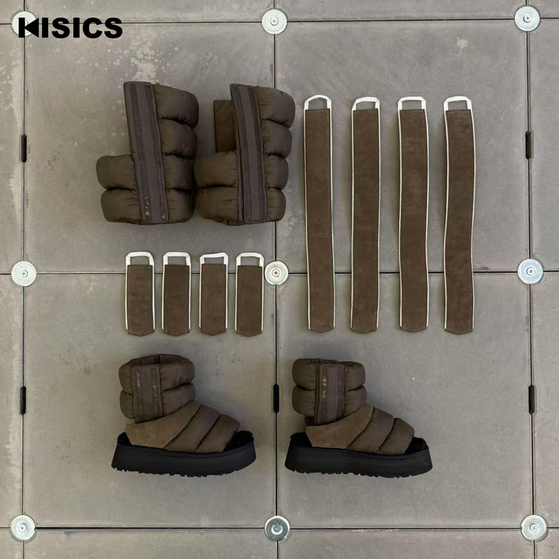 Ugg X Attempt Tazz Sandal Collaboration Thick-Soled High-Top Removable Strap Cotton Slippers