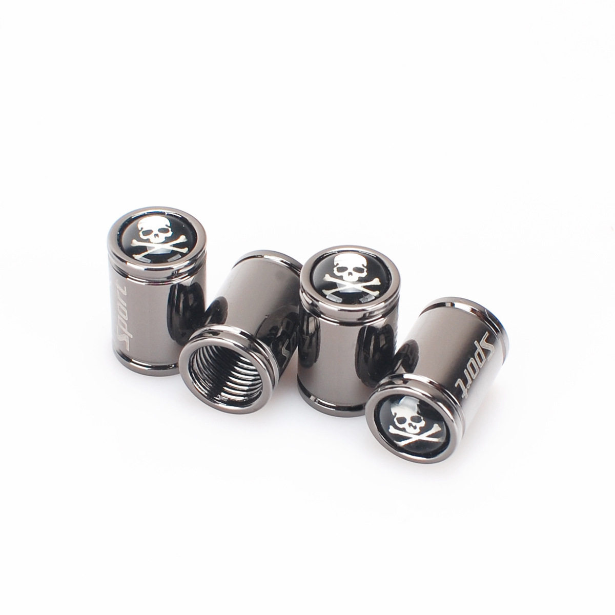 SPORT personality Skull skull head modified valve cap nozzle cover Copper Hub Valve Core Sleeve Built-in Rubber Ring Universal
