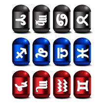 Twelve constellations creative modified car tire valve cap personality valve core cap decorative cover metal universal type