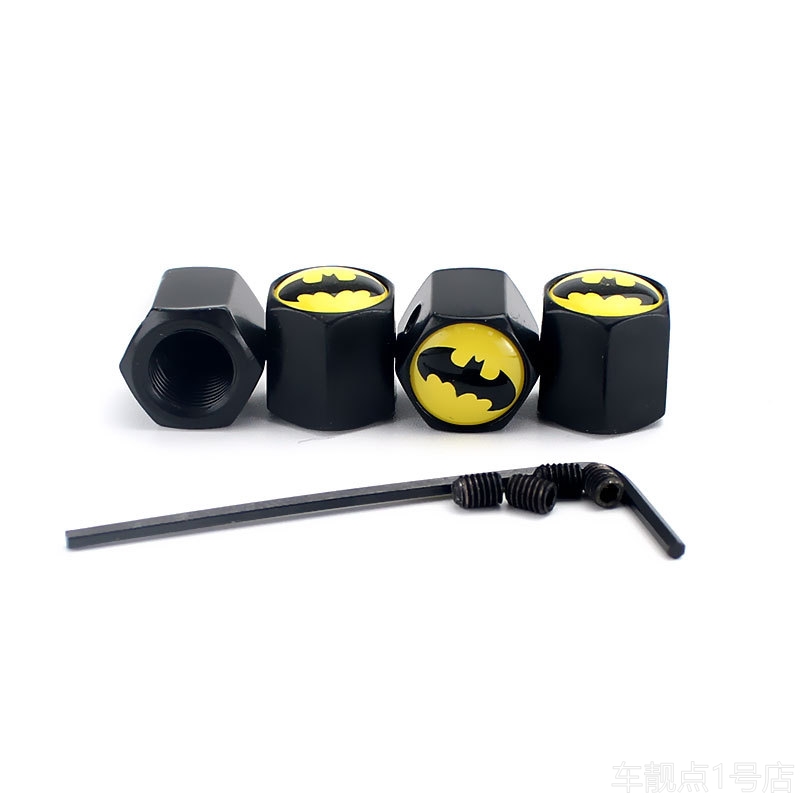 Cartoon bat personality modified tire valve cap cute creative anti-theft universal valve cover for car decoration