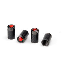 Carbon fiber creative modified car tire valve cap personalized red long tooth valve core decorative cover metal universal